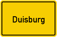 Ortseingangsschild der Stadt Duisburg