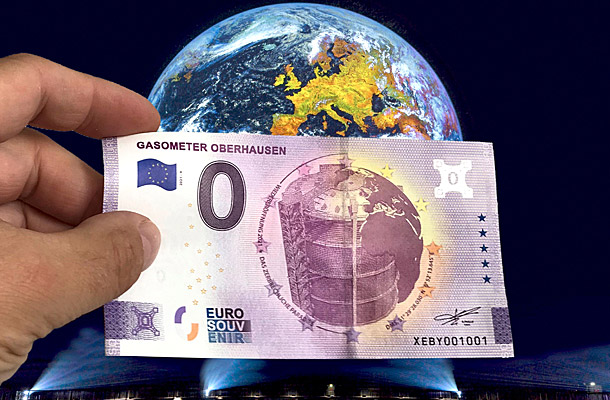 Neue Oberhausen-Banknote mit Gasometer-Motiv